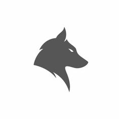 an animal's head is shown in this simple, minimalistic logo design for the company