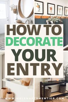 How To Decorate Your Entry Small Entry Decor, Small Entryway Ideas, Large Rectangle Mirror, Foyer Mirror, Porch Railing Designs, Narrow Entryway, Hall Mirrors