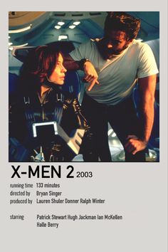 the movie poster for x - men 2, starring actors from two different erass