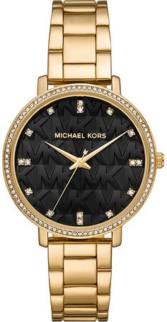 Michael Kors Watch Pyper Pave Ladies MK4593 Watch | Jura Watches Michael Kors Store, Watches Logo, Gold Plated Watch, Three Hands