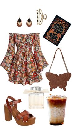 Womens fall summer outfit inspo clothes cottage core hippie boho floral chic Boho Floral, Womens Fall, Summer Outfit, Hippie Boho, Summer Outfits, Floral