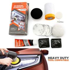 an image of car detailing supplies and tools