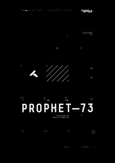 a black and white poster with the words prophet - 7 3