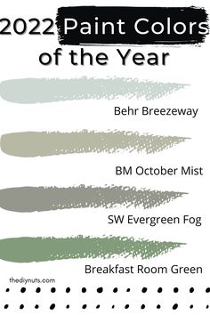 the color scheme for paint colors of the year