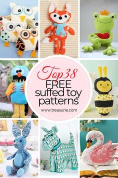 top 3 free stuffed toy patterns