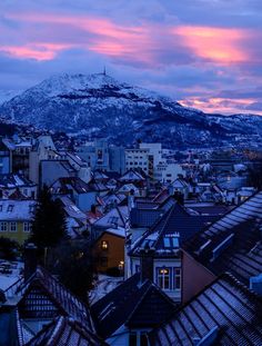 Bergen Norway, Norway Travel, Winter Scenery, Beautiful Places To Travel, The Roof, Nature Travel, Scandinavia