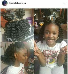 Kids hairstyles Relaxed Hair Styles, Hairstyles Protective Styles, Crochet Braids For Kids, Hair Styles For Kids, Hairstyles Protective, Styles For Kids, Lil Girl Hairstyles, Kid Braid Styles