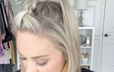 This is a guide to using u-shaped hair pins. Learn how to create different French pin hairstyles with this simple step-by-step hair tutorial. Headband Hack, Jean Bag, Diy Denim, Easy Hair Updos, Easy Updos, Heatless Curls, Short Hair Tutorial, Big Chop