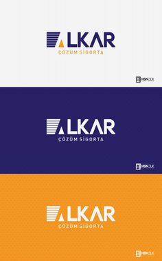 four different logos designed to look like the letters alkar and alikar are shown