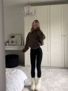 Look Legging, Chique Outfit, Black Leggings Outfit, Cold Outfits, Cute Lazy Day Outfits, Legging Outfits, Lazy Day Outfits, Cute Winter Outfits