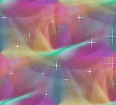 an abstract background with stars and lines in pastel colors on a blue, pink, green, yellow and white backdrop