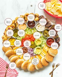 a platter filled with different types of food on top of a table next to silverware