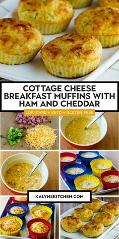 cottage cheese breakfast muffins with ham and cheddar is an easy recipe