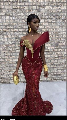 Trending African Dresses 2022, Nigerian Birthday Party Outfit, Senegalese Prom Dresses, Red African Prom Dress, Ashobi Girls Styles, African Dresses Prom, Nigerian Birthday Dress, Ghana Prom Dress, African Dinner Dress Evening