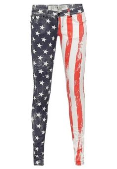 American Flag Skinnies Usa Navy, Religion Clothing, Scene Outfits, Red Jeans, Striped Jeans, Button Fly Jeans, Blue Outfit, Dream Clothes, Alternative Fashion