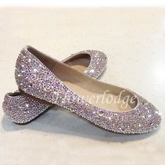 clean sparkle swarovski crystal shoes handmade to order for women and kids girls its true size if you are not sure your children size please measure the feet then tell me choose size for you. made to order Crystal Heels Cinderella, Bling Wedding Shoes, Women Ballet Flats, Sparkly Flats, Lady Slipper, Purple Flats, Flower Girl Shoes, Girls Shoes Sneakers, Girls Dress Shoes