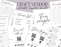 the ultimate bundle of free printables for craft vendors