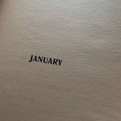 the word january written in black ink on an old typewriter's paper sheet