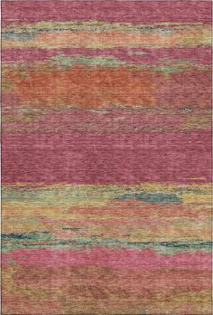 an area rug with multicolored stripes on it