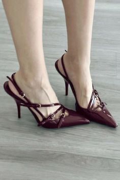 Wine Heels, Pointed High Heels, Hak Tinggi, Dr Shoes, Fashion Shoes Heels, Shoes Heels Classy, Chart Pattern, Types Of Heels, Heels Classy