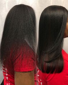 Short Wolf Haircut, Long Relaxed Hair, Healthy Relaxed Hair, Straightening Natural Hair, Fine Natural Hair, Natural Straight Hair, Wolf Haircut, Quick Natural Hair Styles