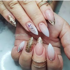 Shells Nails, Winter Nails Acrylic, Nail Blog, Stiletto Nails Designs, Nails Fashion, Latest Nail Art, Winter Nail Art, Glitter Nail, Nail Art Summer