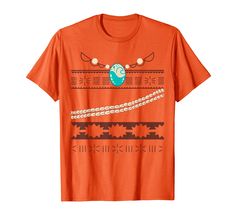 an orange t - shirt with a design on it