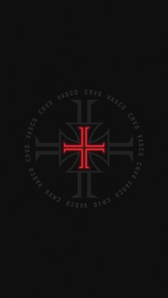 the red cross logo on black background