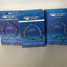 I Have Several 4ocean Bracelets Nwt 1 Green That Benefits The Mangroves & Estuaries 2 Blue/Black Benefits The Whales 5 Blue/White Anniversary Bracelets *****Each Bracelet Is Being Sold Separately ***** Unisex Great Stocking Stuffers, Teacher Gifts, Or A Gift For Future Surfers, Swimmers, Environmentalists #Mermaidcore #Beach #Vacation #Ocean #Nancymyers #Boho Miso042023 Save The Ocean Bracelet, 40 Ocean Bracelet, Swimmers, Last Chance, Whales, Womens Jewelry Bracelets, Beach Vacation, Stocking Stuffers, Teacher Gifts