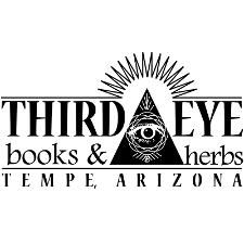 the third eye books and herbs logo with an all seeing eye in it's center