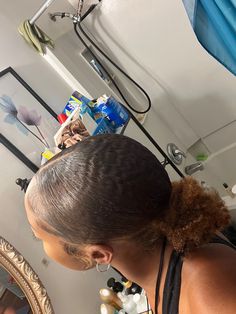 Slicked Back 4c Hair, Slick Back Black Women, Slick Back Hairstyles Short Hair, Quick Natural Hair Styles Short, Type 4 Natural Hairstyles, Blonde Brown Hair Color, 4c Natural Hairstyles Short