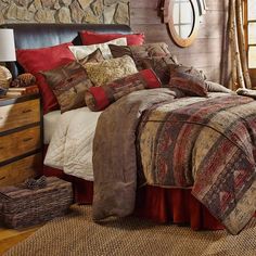 Southwestern Aztec Comforter Set - Your Western Decor Southwestern Bedding Comforter Sets, Rustic Comforter Sets, Southwest Bedding, Southwestern Bedding, Rustic Bedding Sets, Lodge Bedding, Rustic Comforter, Western Bedding, Twin Comforter Sets