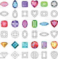 Outline Template, Gem Diamonds, Arte Sketchbook