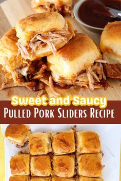 pulled pork sliders with sweet and saucy sauce