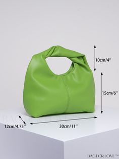 BagForLove - Stylish Green Top Handle Hobo Bag - Perfect for Daily Fashion Product Description Color Green Type Novelty Bag Bag Size Medium Pattern Type Plain Composition 100% Polyurethane Material PU Leather Size Chart INCH CM Bag Length Bag Width Bag Height Handle Height 11.8 inch 4.7 inch 5.9 inch 3.9 inch Bag Length Bag Width Bag Height Handle Height 30 cm 12 cm 15 cm 10 cm Details Pictures Similar Products h2 { text-align: center; } /* æ¢è¡ */ li{ white-space: normal; word-break: break-al Novelty Bags, Inch Bag, Green Top, Green Tops, Bag Bag, Hobo Bag, Daily Fashion, Top Handle, Pink Purple