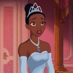 And here's what the difference looks like on Tiana: Tiana Blue Dress, Pocahontas Cosplay, Tangled Concept Art, Disney Buzzfeed, Disney Princess Names, Disney Package, Disney Eyes, Seven Dwarfs Mine Train, Official Disney Princesses