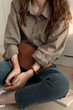 Academia Outfits, Y2k Retro, Loose Shirts, Mode Inspo, 가을 패션, Retro Shirts, Shirt For Women, Casual Style Outfits