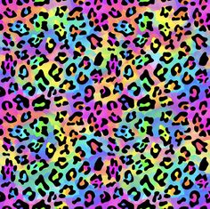 an animal print pattern with multicolored spots