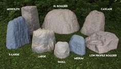 the different types of rocks are shown in this image, and labeled with their names