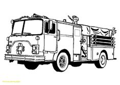 an old fire truck coloring page