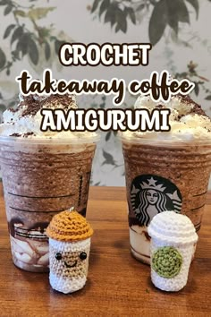 crochet take away coffee amigurmi cup cozyies