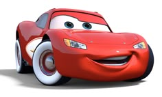 the character cars from disney pixama is smiling