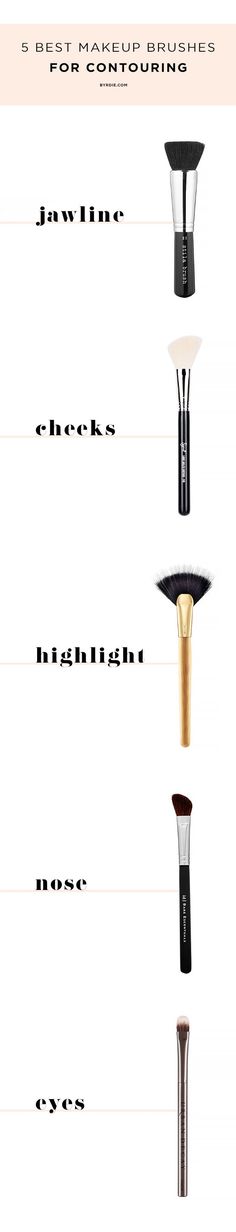 The essential makeup brushes you need for the perfect contour Brushes For Contouring, Good Contour, Different Types Of Makeup, Perfect Contour, Essential Makeup Brushes, Essential Makeup, Designer Makeup, Best Makeup Brushes, Types Of Makeup