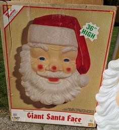 there is a plastic santa face in the box