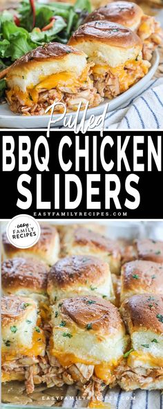 grilled bbq chicken sliders on a platter