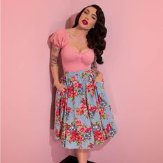 Nwt Size Xs. Waistband Isn’t As Stretchy As The White Version. But I’m A 27in Waist And Can Fit It. Retro High-waist Fitted Mini Skirt, Rockabilly Pencil Skirt, Fitted Retro Plaid Skirt, Retro Floral Print Skirt, Vacation Skirts, Spring Retro-themed Pinup Dresses, Purple Pencil Skirt, Leather Skater Skirts, Faux Leather Pencil Skirt