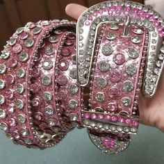 Brand New Pink Rhinestone Belts Sparkly Glitter Belts Great For Pageants, Parties, Fairs, Rodeos. Sizes Small 105cm Length Medium 115cm Length Large 125cm Length X-Large 132cm Length Glitter Belts, Sparkly Belt, Belts Western, Sparkly Belts, Rhinestone Belts, Rodeo Party, Cowgirl Belts, Hat Jewelry, Bling Belts