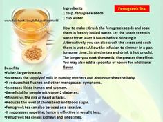 #Fenugreek #Tea #lactation #Hotflushes #Menopause #libido #weightloss Fenugreek Tea Recipe, Intentional Eating, Fenugreek Tea, Fenugreek Seed, Ayurvedic Healing, Lactation Recipes, Healthy Teas, Health Recipes