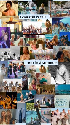 a collage of photos with the words i can still recall our last summer