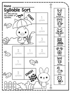 a printable worksheet for children to learn how to read and draw animals